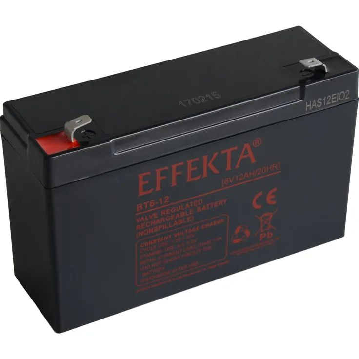 Effekta BT 6-12 Blei-Vlies Akku AGM VRLA 6V 12Ah