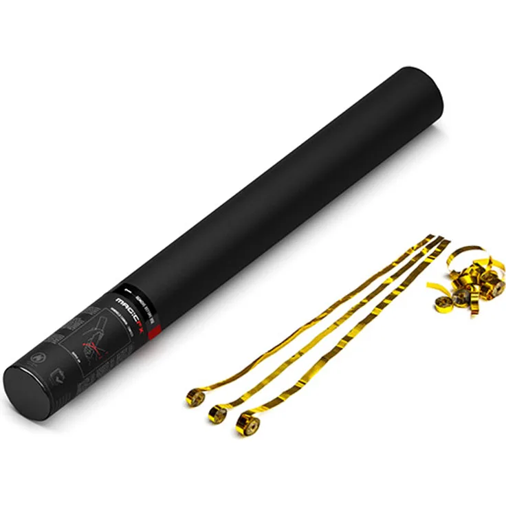 Magic FX Handbetriebene Streamerkanone 50cm - Gold Metallic