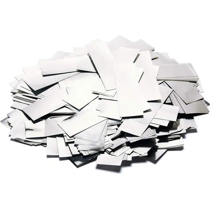 TCM FX Metallic Konfetti rechteckig 55x18mm, silber, 1kg