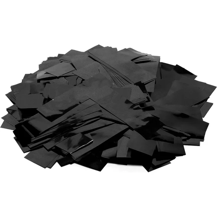 TCM FX Metallic Konfetti rechteckig 55x18mm, schwarz, 1kg