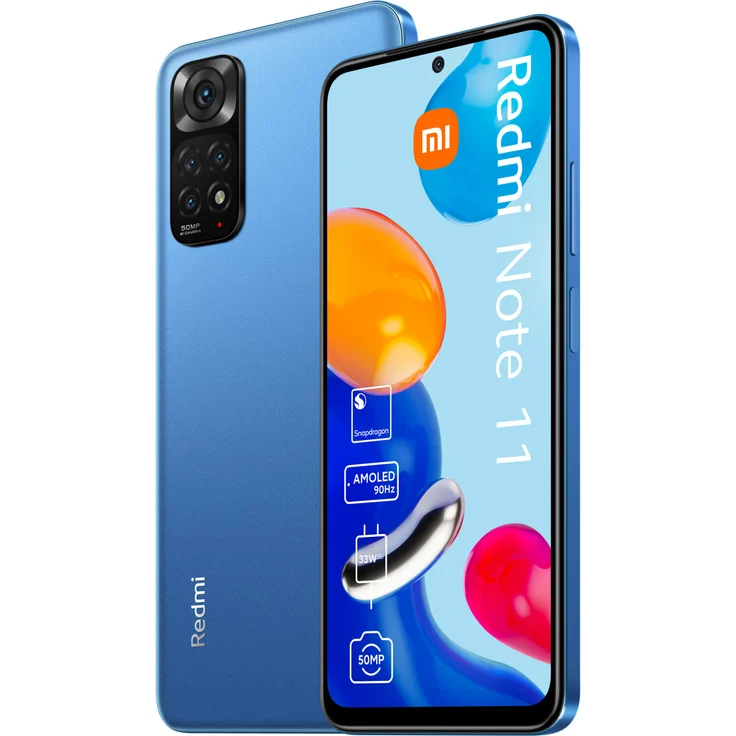 Xiaomi Redmi Note 11S Smartphone 16,33cm (6,43 Zoll) AMOLED-Display, 64GB interner Speicher, 6GB RAM, Dual-SIM, Android 11, Twilight Blue – Bild 4