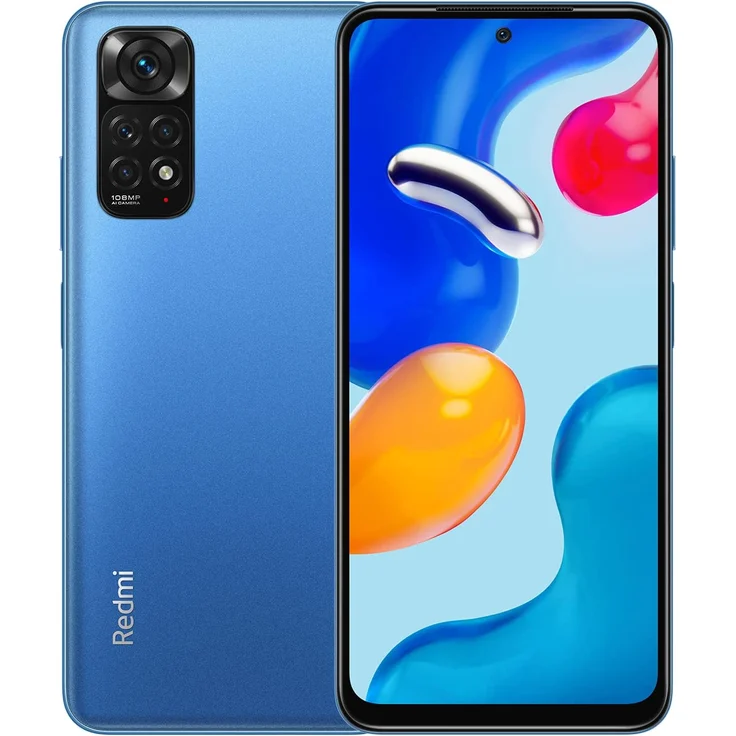 Xiaomi Redmi Note 11S Smartphone 16,33cm (6,43 Zoll) AMOLED-Display, 64GB interner Speicher, 6GB RAM, Dual-SIM, Android 11, Twilight Blue – Bild 1
