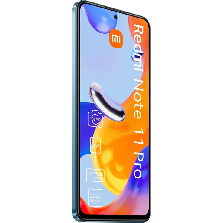 Xiaomi Redmi Note 11 Pro Smartphone 16,94cm (6,67 Zoll) AMOLED-Display, 128GB interner Speicher, 6GB RAM, Dual-SIM, Android 11, Star Blue – Bild 3