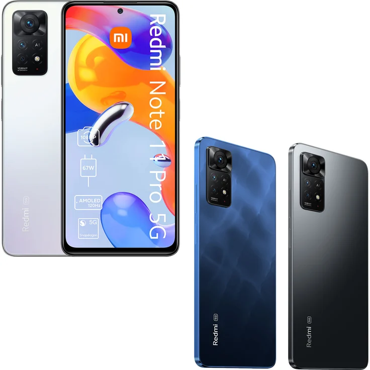 Xiaomi Redmi Note 11 Pro 5G Smartphone 16,94cm (6,67 Zoll) AMOLED-Display, 128GB interner Speicher, 6GB RAM, Dual-SIM, Android 11, Graphite Gray – Bild 12