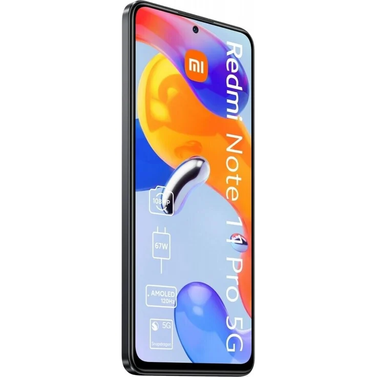Xiaomi Redmi Note 11 Pro 5G Smartphone 16,94cm (6,67 Zoll) AMOLED-Display, 128GB interner Speicher, 6GB RAM, Dual-SIM, Android 11, Graphite Gray – Bild 4