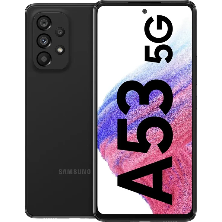 Samsung Galaxy A53 5G Smartphone 16,51cm (6,5 Zoll) AMOLED-Display, 128GB interner Speicher, 6GB RAM, Dual-SIM, Android 12, Awesome Black – Bild 1