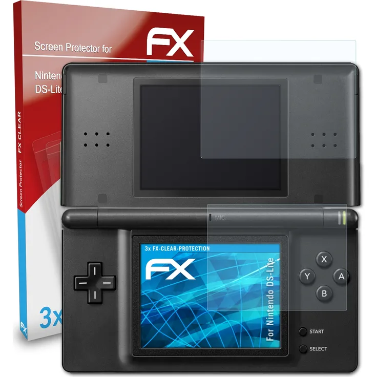 atFoliX 3x Folie kompatibel mit Nintendo DS-Lite klar