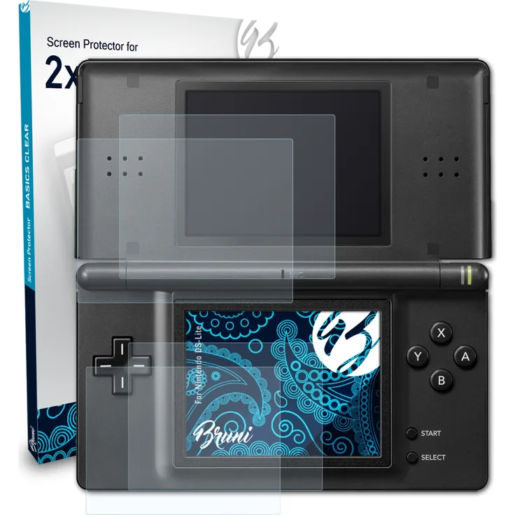 Bruni 2x Folie kompatibel mit Nintendo DS-Lite