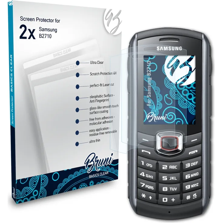 Bruni 2x Folie kompatibel mit Samsung B2710