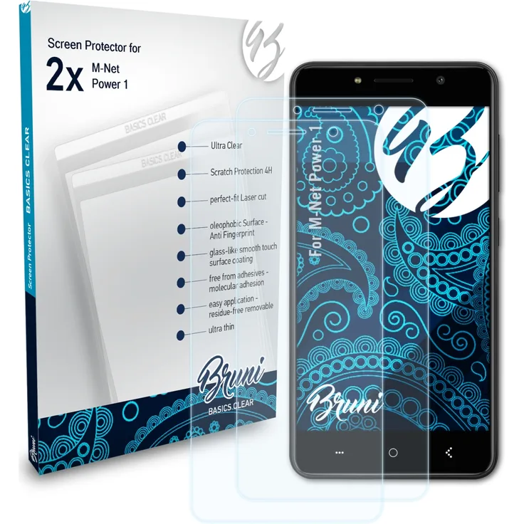 Bruni 2x Folie kompatibel mit M-Net Power 1