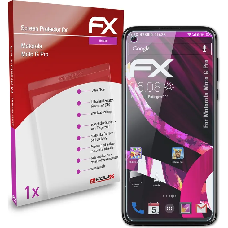 atFoliX Panzerfolie kompatibel mit Motorola Moto G Pro 9H Schutzpanzer