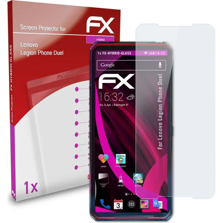 atFoliX Panzerfolie kompatibel mit Lenovo Legion Phone Duel 9H Schutzpanzer