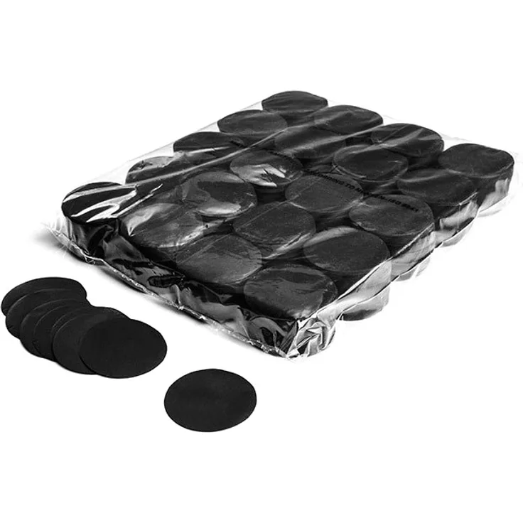 Magic FX Slowfall Konfetti Rund 55mm - Schwarz 1kg