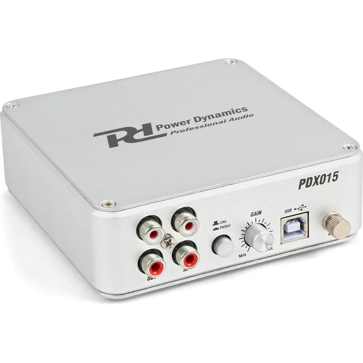 Power Dynamics PDX015 USB-Phono-Vorverstärker mit Software