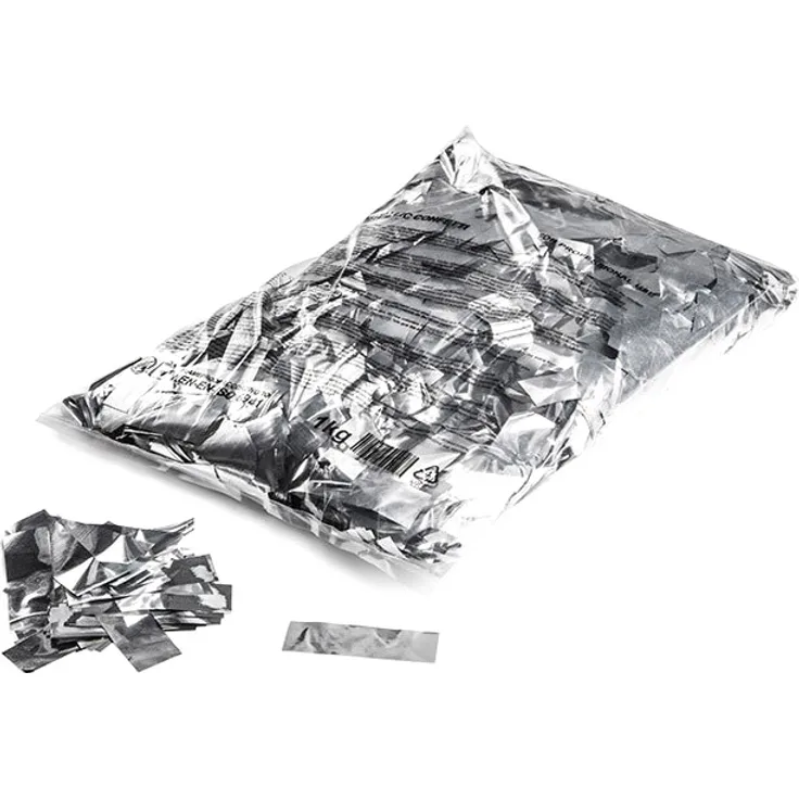 Magic FX Metallic Konfetti Rechteckig 55x17mm - Silber 1kg