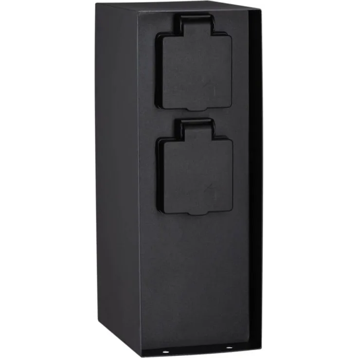 Paulmann Outdoor Steckdosensäule Rio, Doppelstecker, 230 V, IP44, Anthrazit - Paulmann Licht