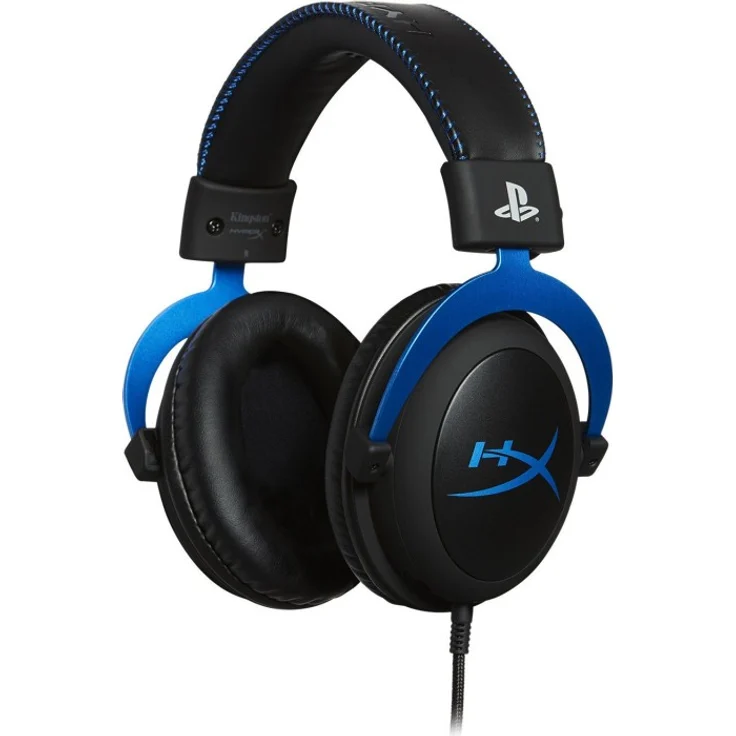 HyperX Cloud - Gaming-Headset, Playstation, offizielles Lizenzprodukt, für PS5 und PS4, Memory-Schaum-Komfort, Mikrofon mit Geräuschunterdrückung, robuster Aluminiumrahmen (HX-HSCLS-BL) – Bild 2
