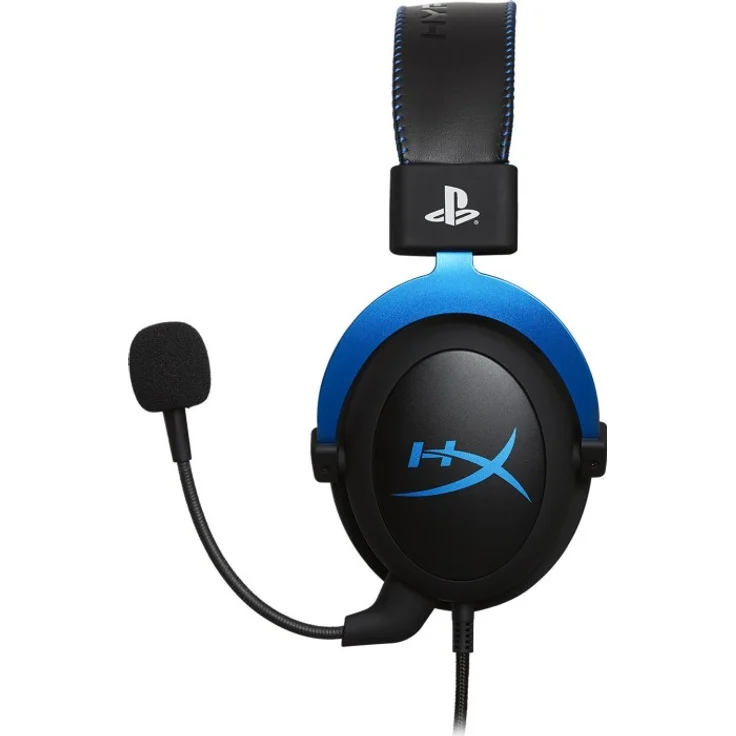 HyperX Cloud - Gaming-Headset, Playstation, offizielles Lizenzprodukt, für PS5 und PS4, Memory-Schaum-Komfort, Mikrofon mit Geräuschunterdrückung, robuster Aluminiumrahmen (HX-HSCLS-BL) – Bild 4