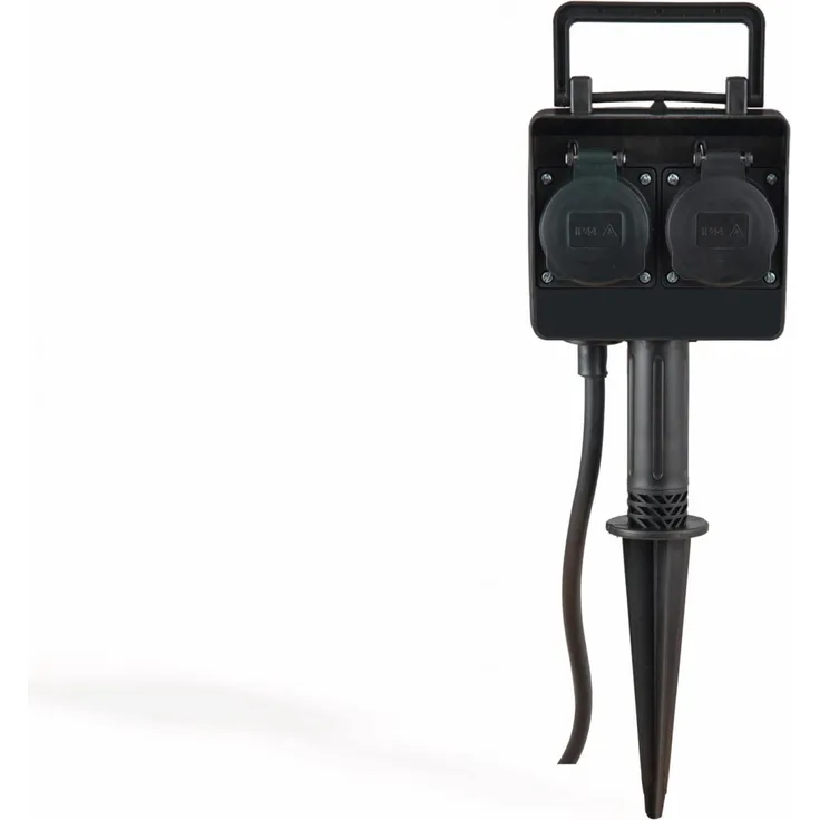 Heitronic Gartensteckdose 35466, 2-fach