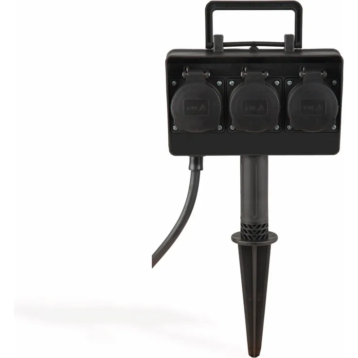 Heitronic Gartensteckdose 35467, 3-fach