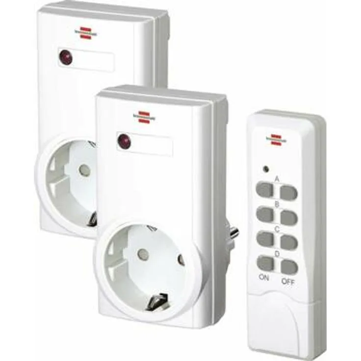 Brennenstuhl RCS 1000 N Comfort, 2er Funksteckdosen-Set mit Fernbedienung