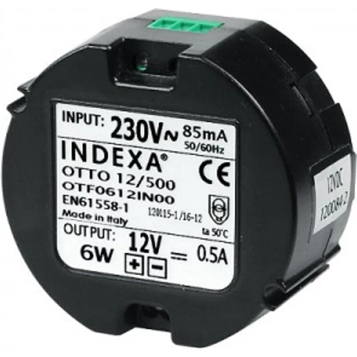 INDEXA Unterputz-Netzgerät, Netzteil für UP-Dose 6V DC, 1000 mA stabilisiert