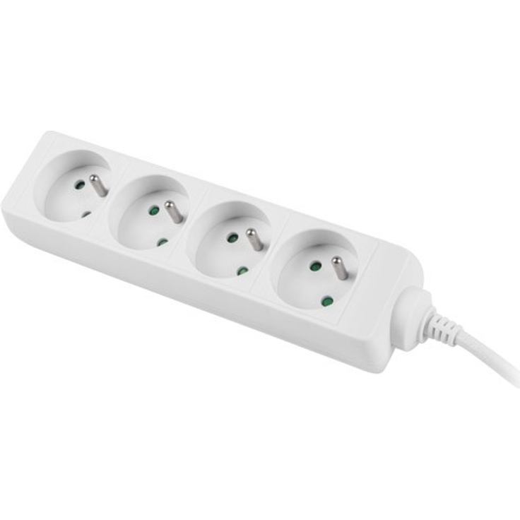 Lanberg 1.5M White 4X 230V Lanter EXTENSION PL. CABLE FROM FULL COPPER (PS0-04E-0150-W)