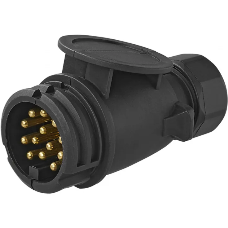 ProPlus steckdose Jaeger PVC 13-polig schwarz steckbar
