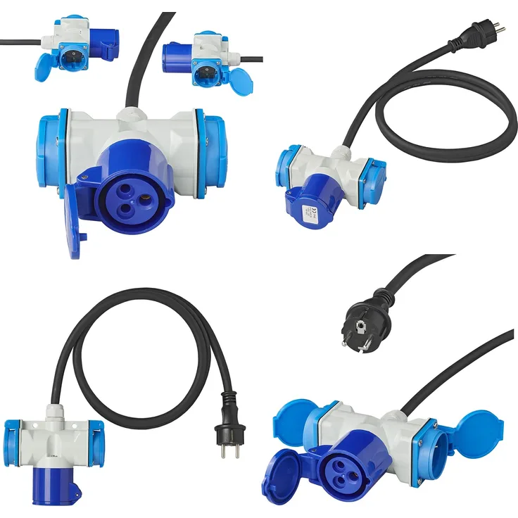 Camping 150cm E Adapterkabel Schuko Stecker 230V Steckdose 2,5mm² Wohnmobile