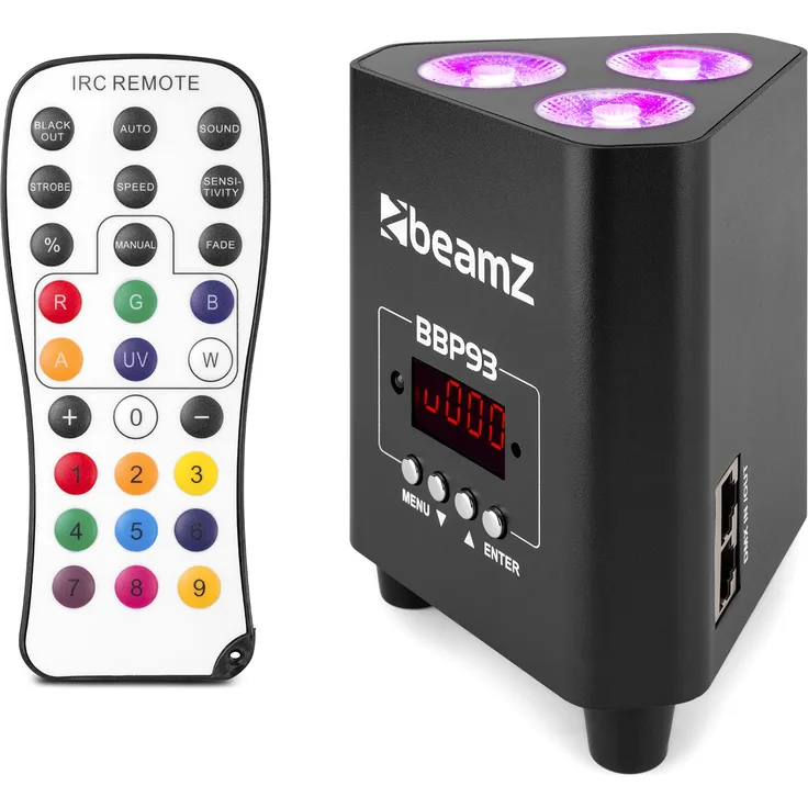 beamZ BBP93 Batterie Uplight Par 3x 10W