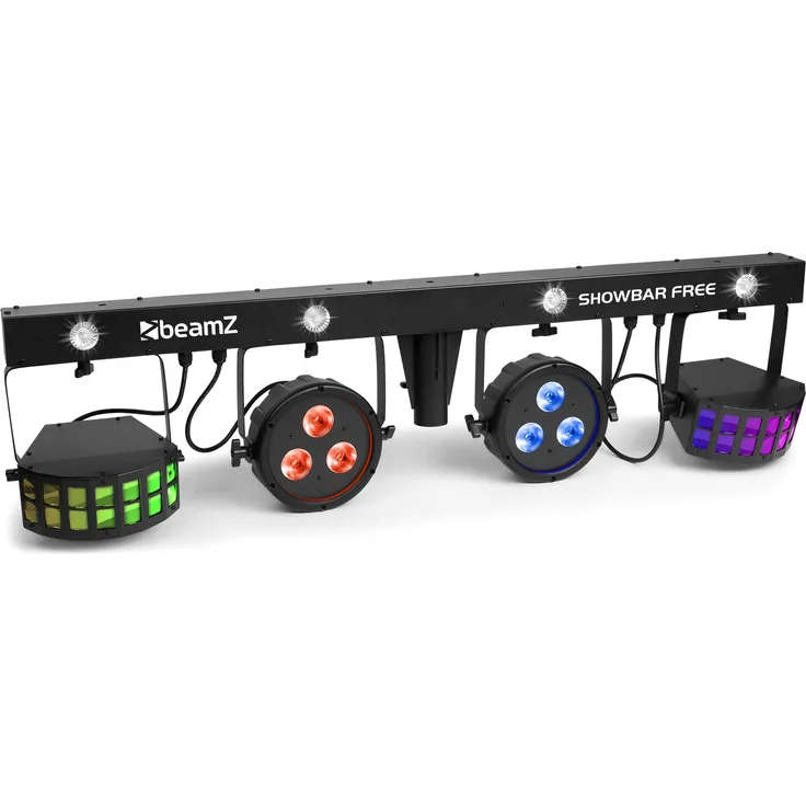 beamZ SHOWBAR FREE 2x PAR, 2x Derby und Strobe