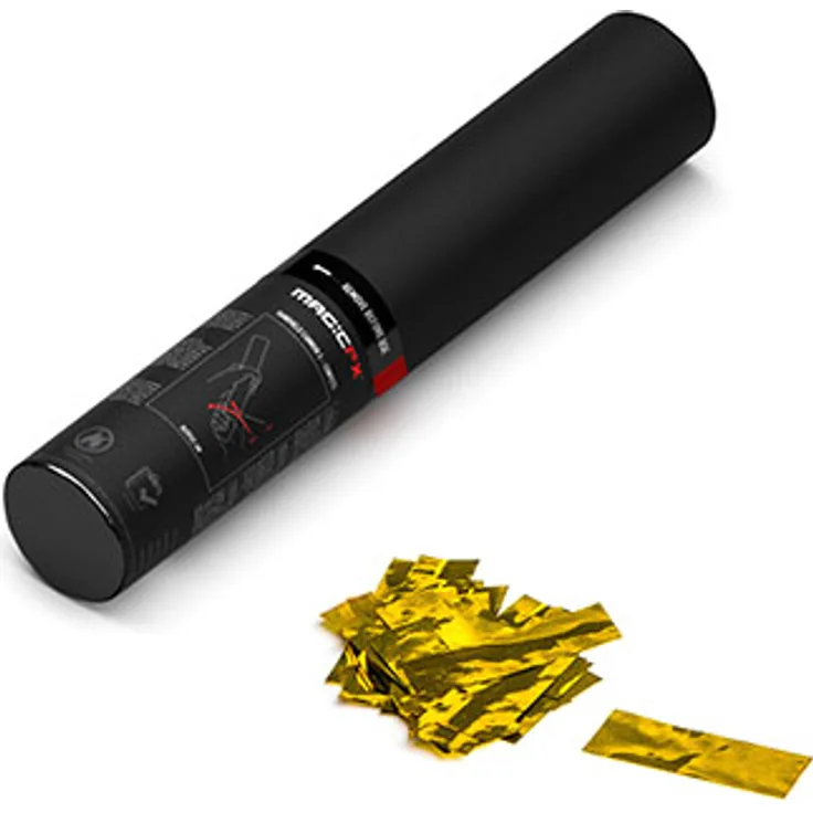 Magic FX Handbetriebene Konfettikanone S 28cm - Gold Metallic