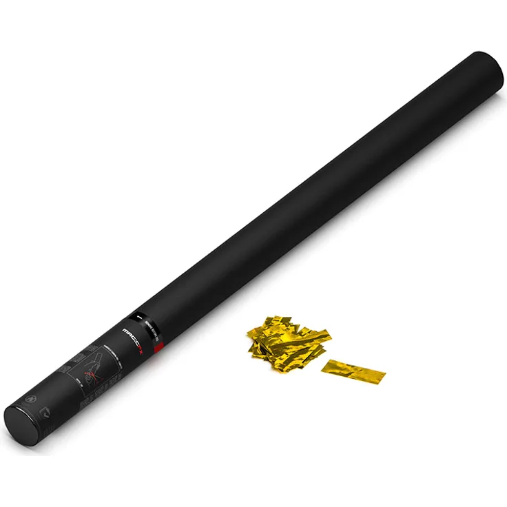 Magic FX Handbetriebene Konfettikanone PRO 80cm - Gold Metallic