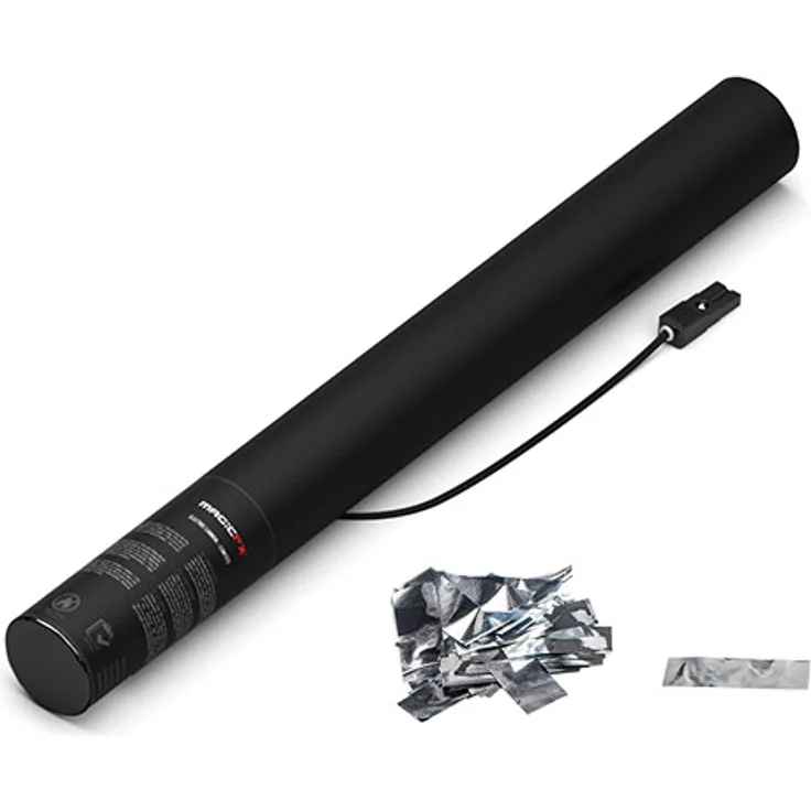Magic FX Elektrische Konfettikanone 50cm - Silber Metallic