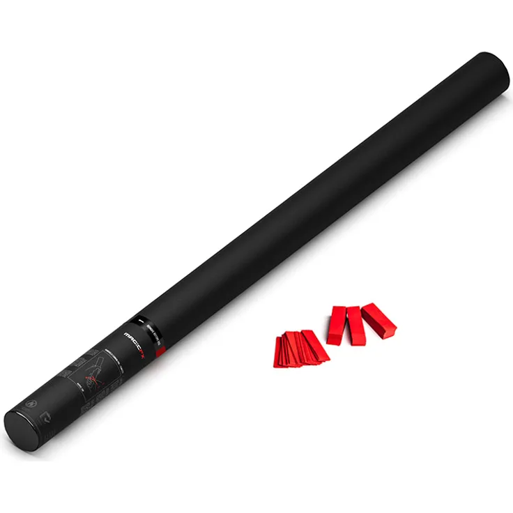 Magic FX Handbetriebene Konfettikanone PRO 80cm - Rot