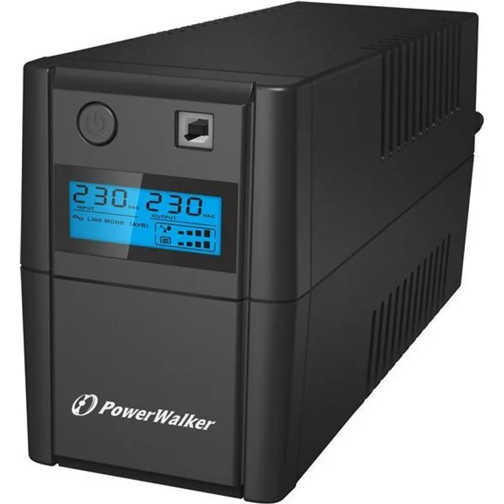 Bluewalker PowerWalker VI 850SE LCD-IEC - USV - Wechselstrom 230 V - 480 Watt - 850 VA 9 Ah - USB - 4 Ausgangsstecker (10120092)