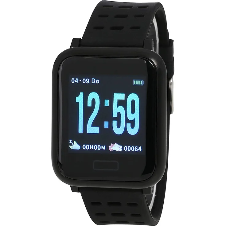 JayTech BT36G Fitness-Tracker Unisex, Einheitsgröße, Kunststoffgehäuse, Schwarz