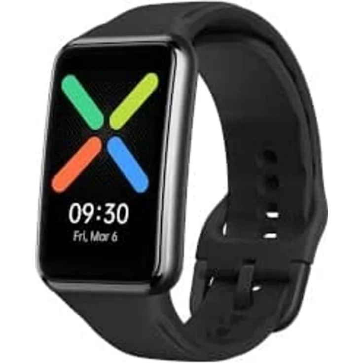 Oppo Watch Free Smartwatch Unisex, 1,64 Zoll, Silikonarmband, Black