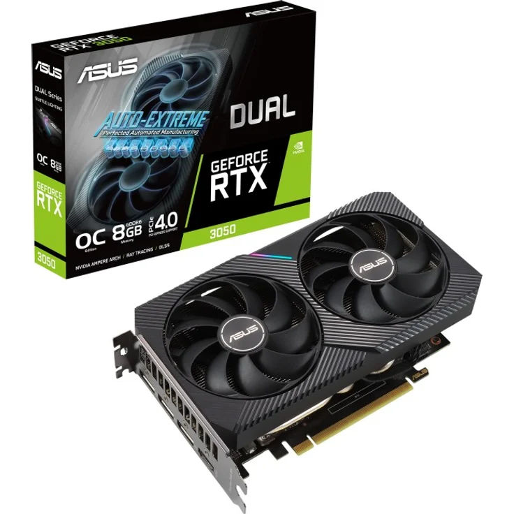 ASUS Dual GeForce RTX 3050 OC, DUAL-RTX3050-O8G, 8GB GDDR6, HDMI, 3x DP (90YV0HH0-M0NA00) – Bild 1