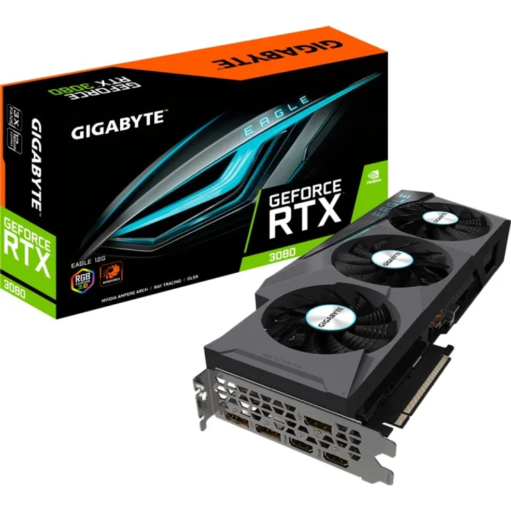 GIGABYTE GeForce RTX 3080 Eagle 12G, 12GB GDDR6X, 2x HDMI, 3x DP (GV-N3080EAGLE-12GD)