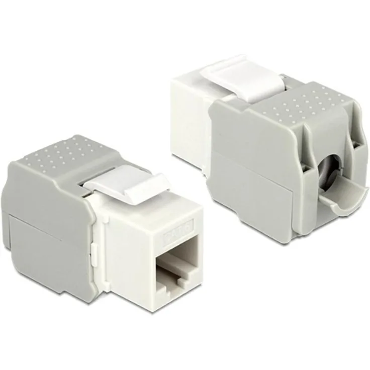 86341 - Keystone-Modul RJ45-Buchse > LSA Cat.6 UTP weiß