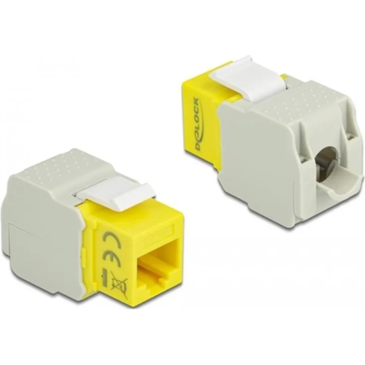 86345 - Keystone Modul RJ45 Buchse>LSA Cat.6 UTP gelb