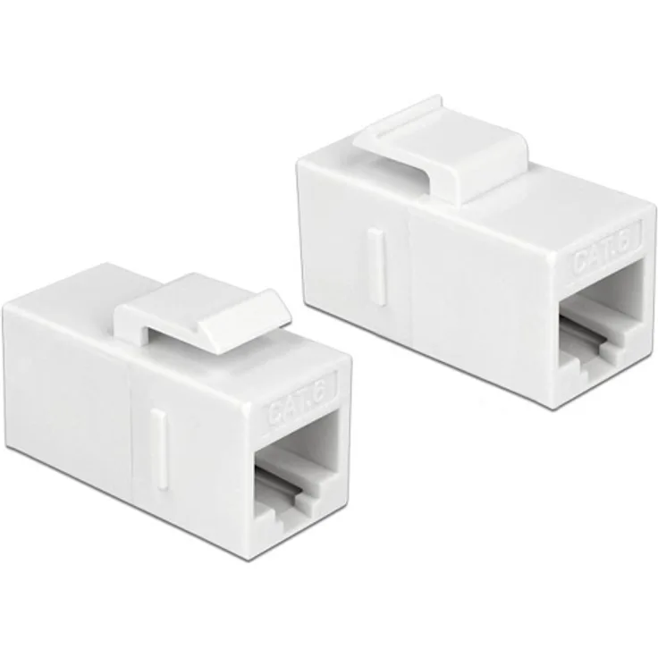 86379 - Keystone Modul RJ45 Buchse > RJ45 Buchse Cat.6 UTP weiß