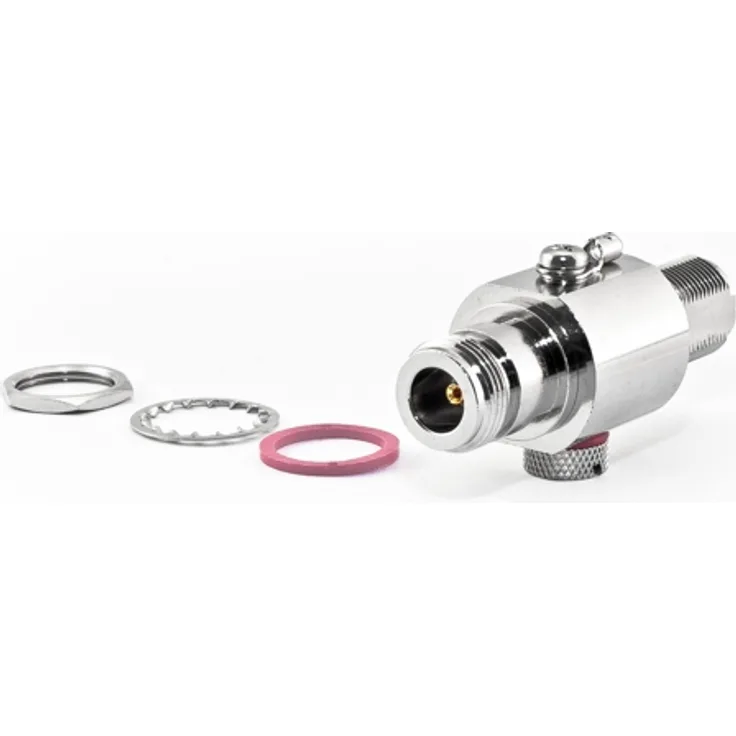 Blitzschutz N-Buchse zu N-Einbaubuchse, 0 - 6 GHz