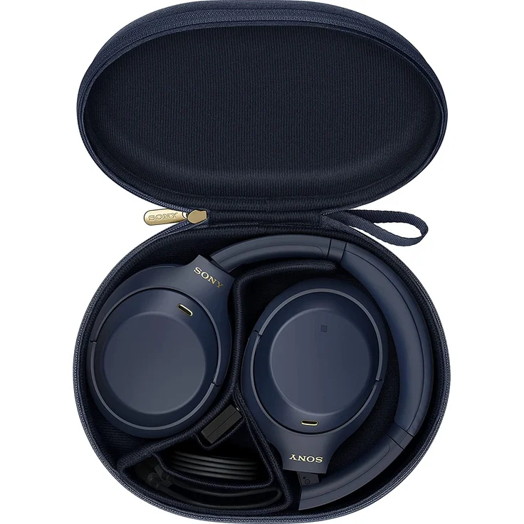 Sony WH-1000XM4 kabellose Bluetooth Noise Cancelling Kopfhörer (30h Akku, Touch Sensor, Schnellladefunktion, optimiert für Amazon Alexa, Headset mit Mikrofon) Blau – Bild 4
