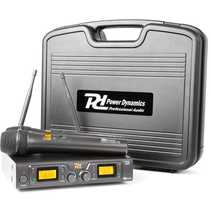 Power Dynamics PD782 2x 8-Kanal UHF Drahtlos-Mikrofonsystem mit Mikrofonen