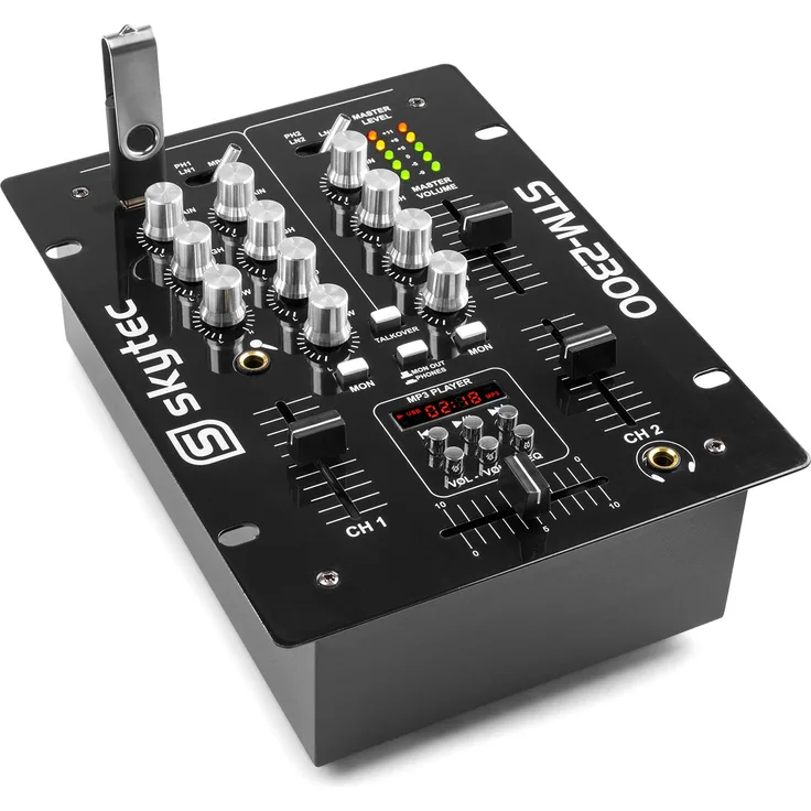 Skytec STM-2300 2-Kanal-Mischpult USB-MP3