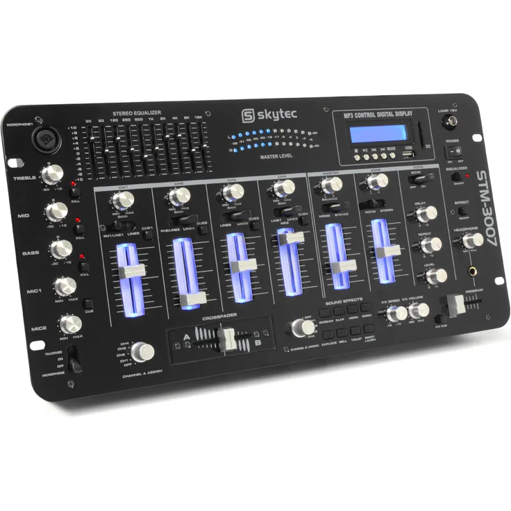 Skytec STM-3007 6-Kanal Mischpult SD-USB-MP3-LED-BT 19