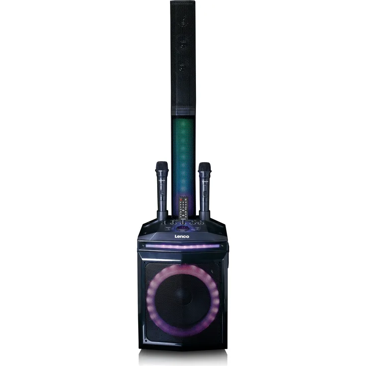 Lenco PA-220BK PA-Anlage mit abnehmbarem Hochtöner