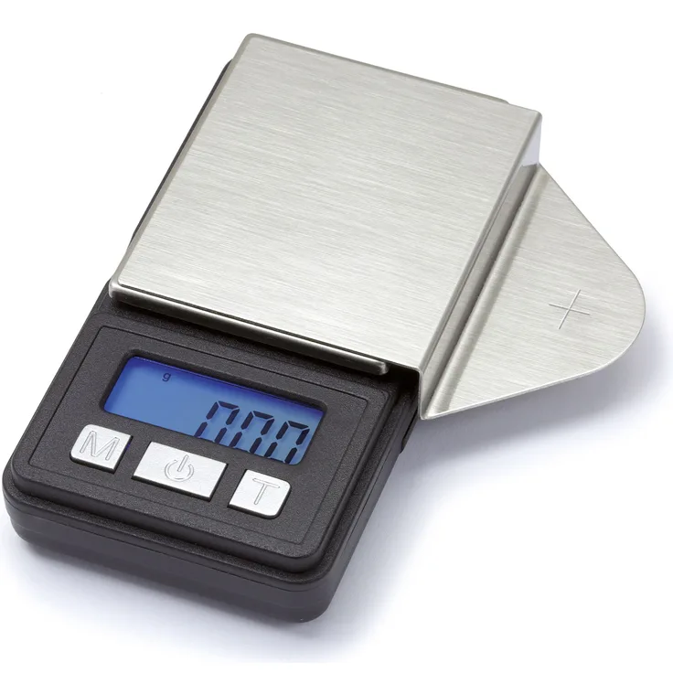 Dynavox Digitale Tonarmwaage TW-2, Ermittlung und Einstellung der Auflagekraft für Plattenspieler-Tonabnehmer, kompakt, antimagnetische Auflage, hohe Genauigkeit